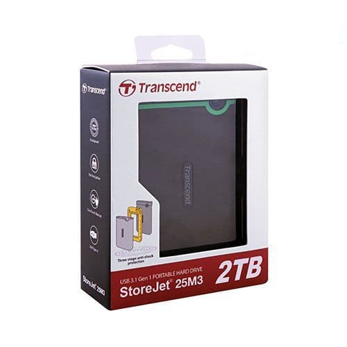  Transcend storejet 2.5" 2tb usb3 rubber case hard disk