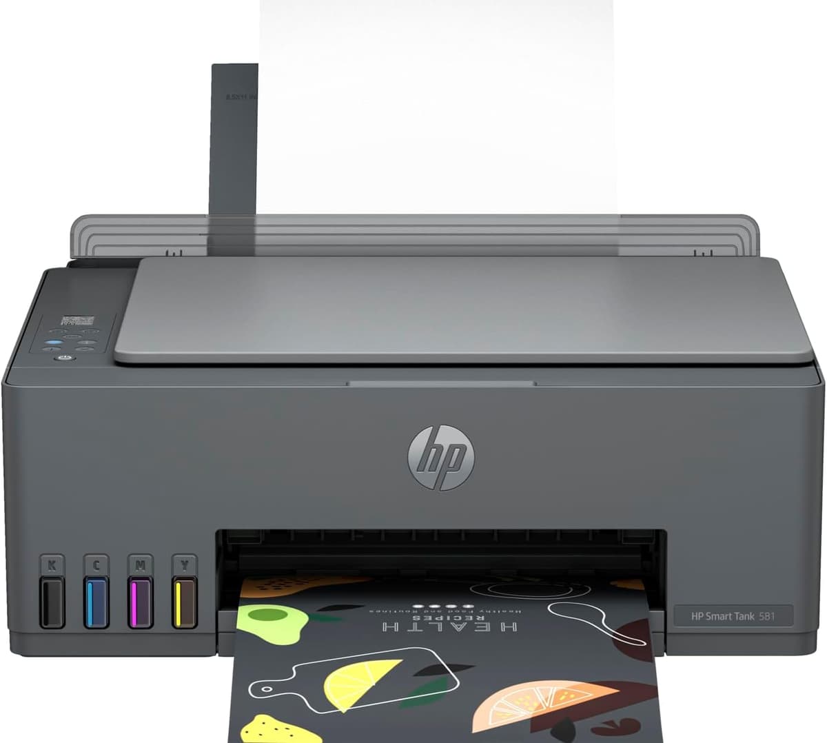 HP Smart Tank 581 Wireless All In One Printer, Print, Scan, Copy, Print up to 6000 black or 6000 color pages - Grey [4A8D4A]
