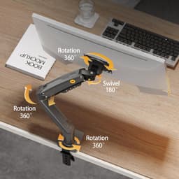 NB North Bayou Monitor Arm for 17-30 inch Screen Monitor Stand Height Adjustable Monitor Mount Bracket Full Motion Gas Spring VESA 75/100mm Weight 2-9kg - 3