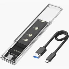 Transparent M.2 NVMe SSD External Enclosure – USB 3.0