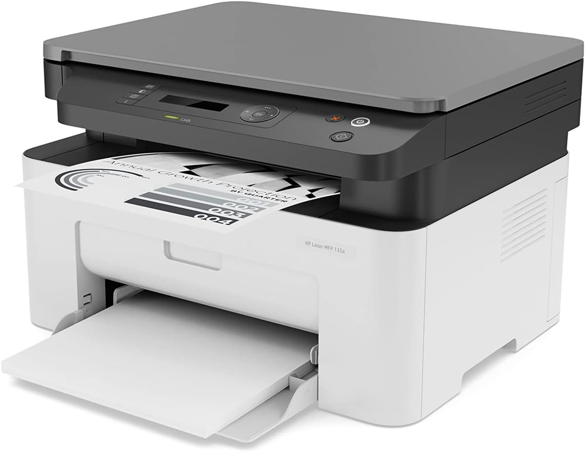 HP MFP 135W Multifunction Laser Printer, White