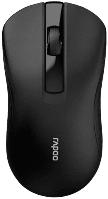 Rapoo B20 Silent Wireless Black Optical Mouse, 2.4 GHz Wireless Connection, 1200 DPI Sensor, Silent Click - Black