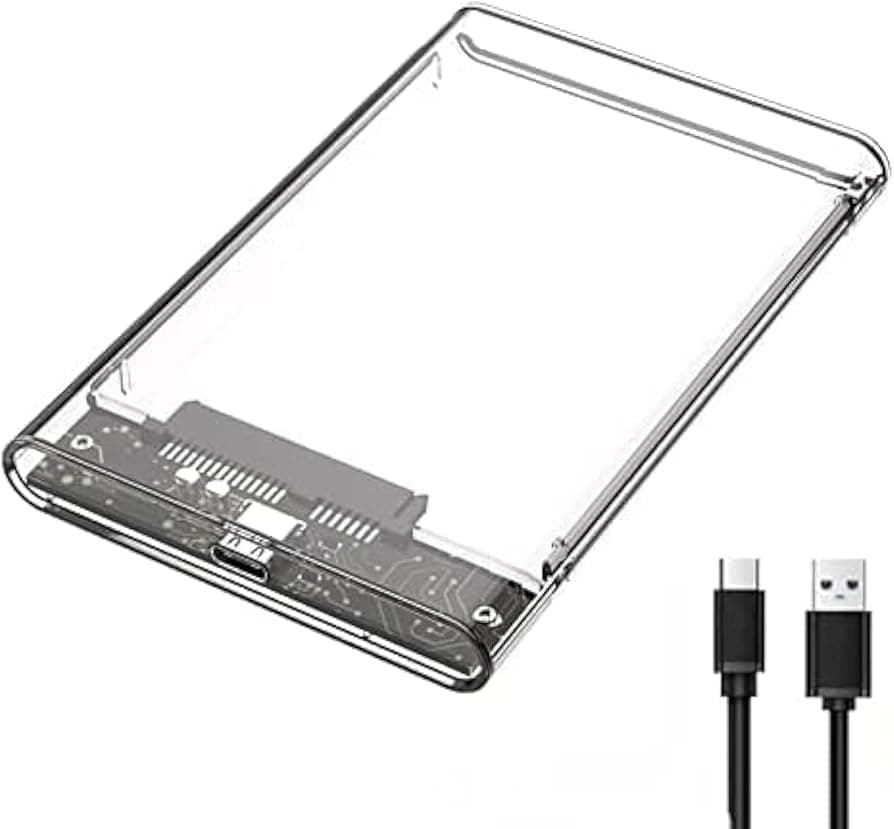 Transparent SSD / HDD External Drive Enclosure – 2.5 Inch USB 3.0